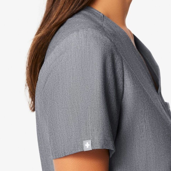Figs Scrub Top Small Graphite Technical Collection Catarina V-Neck One Pocket - Picture 6 of 12